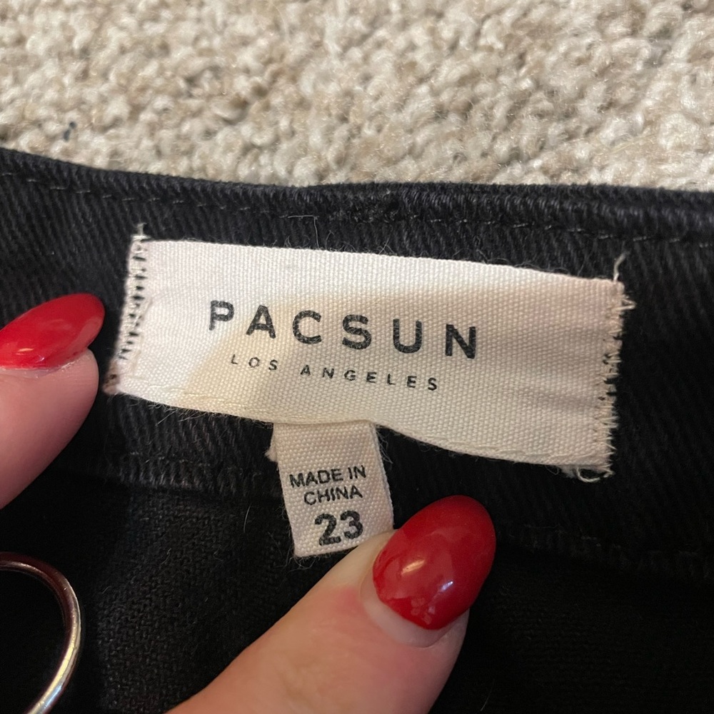 Pacsun Black Denim Mini Skirt - Picture 3 of 5